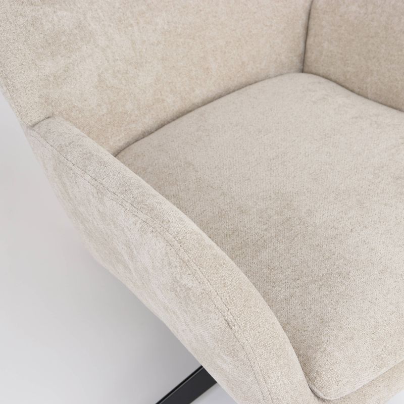 Fauteuil rotatif DACTYL 1 place tissu beige