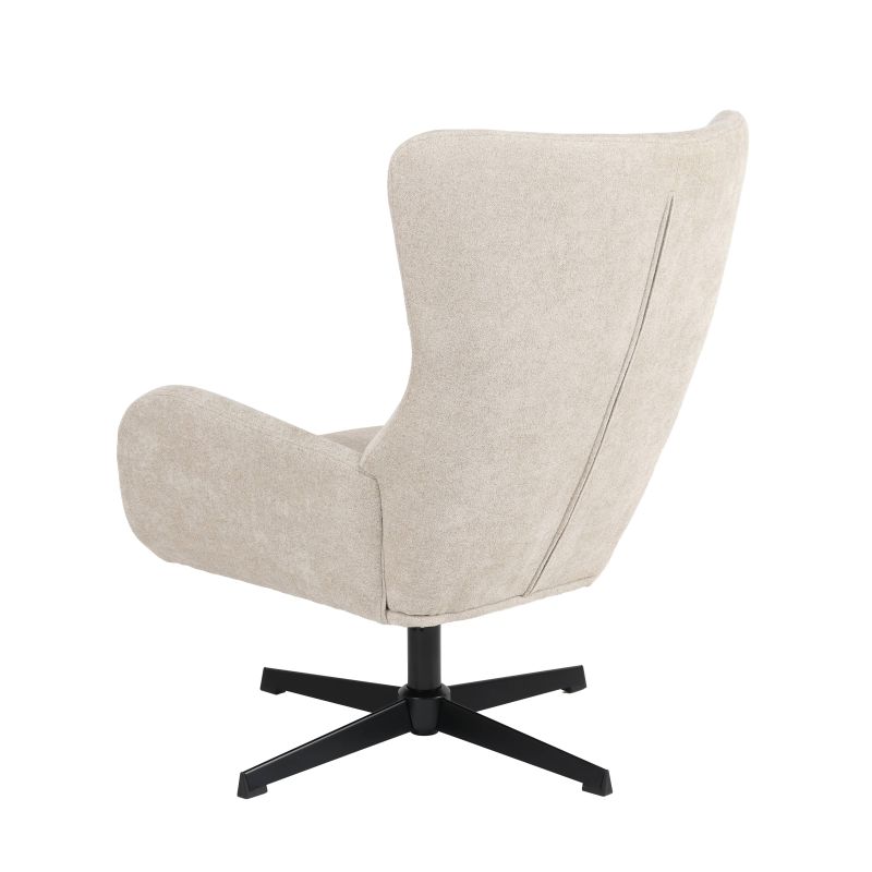 Fauteuil rotatif DACTYL 1 place tissu beige