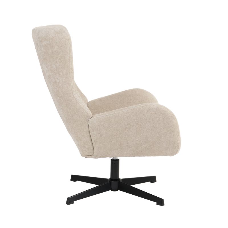 Fauteuil rotatif DACTYL 1 place tissu beige