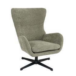 Fauteuil rotatif DACTYL 1 place tissu vert