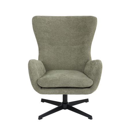 Fauteuil rotatif DACTYL 1 place tissu vert