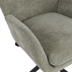 Fauteuil rotatif DACTYL 1 place tissu vert