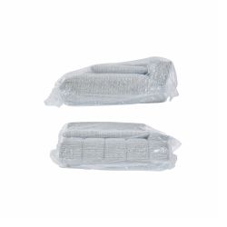 Canapé d'angle droit compressé FEYA 4 places tissu chenille vert