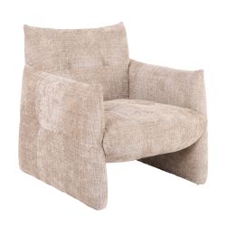 Fauteuil fixe GALATEA 1 place tissu beige