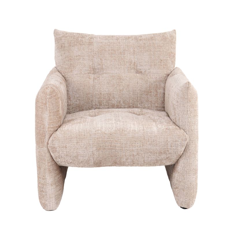 Fauteuil fixe GALATEA 1 place tissu beige