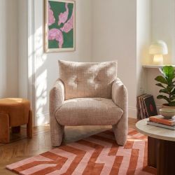 Fauteuil fixe GALATEA 1 place tissu beige