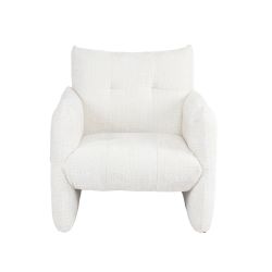 Fauteuil fixe GALATEA 1 place tissu crème