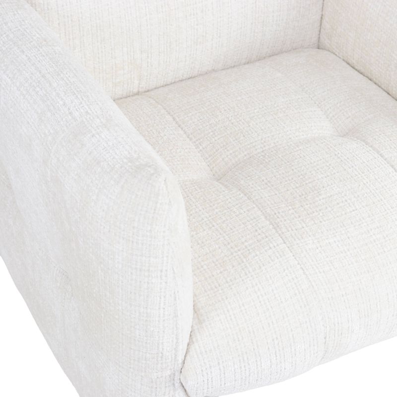 Fauteuil fixe GALATEA 1 place tissu crème