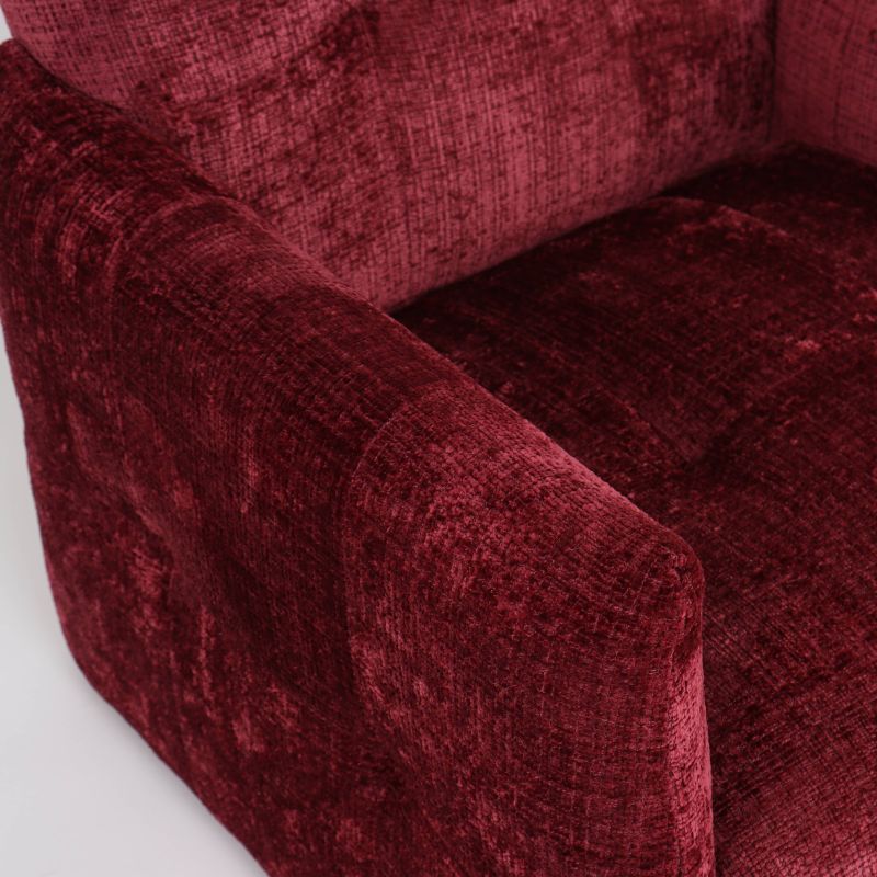 Fauteuil fixe GALATEA 1 place tissu rouge