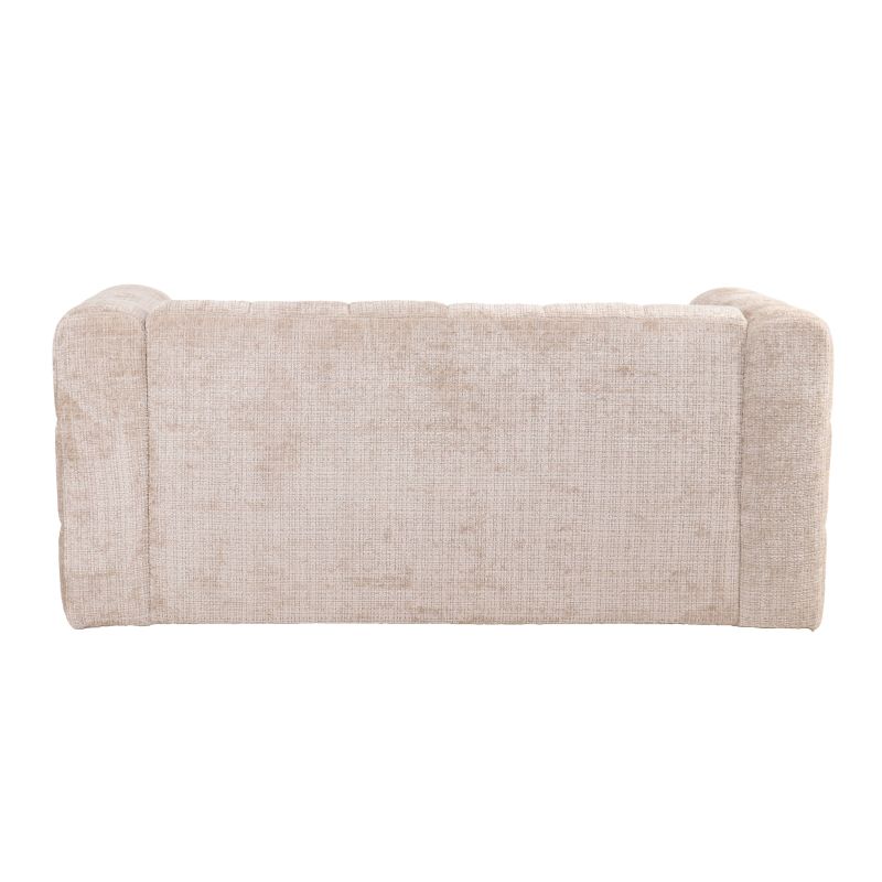 Canapé droit fixe NAIAD 2 places tissu texturé beige
