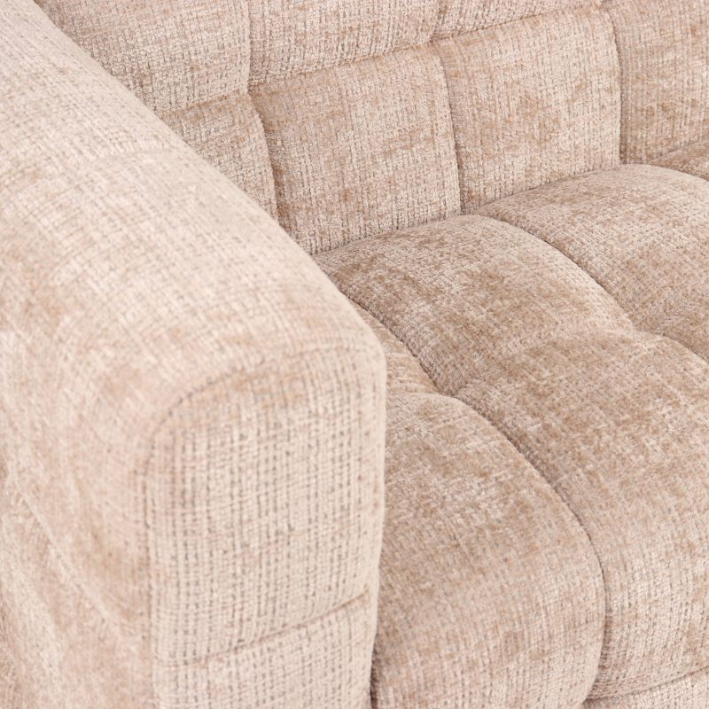 Canapé droit fixe NAIAD 2 places tissu texturé beige