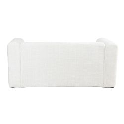 Canapé droit fixe NAIAD 2 places tissu texturé crème