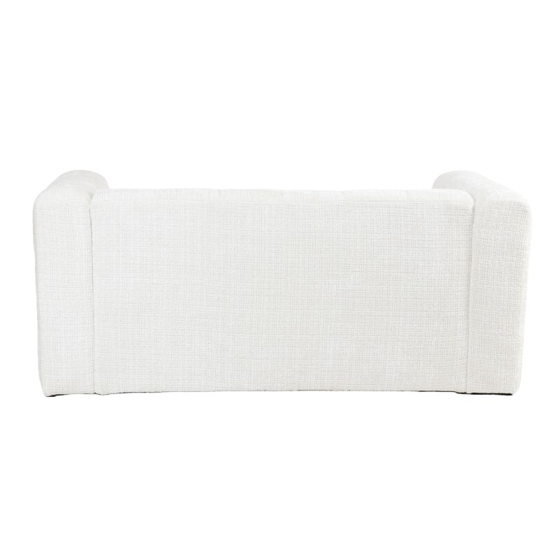 Canapé droit fixe NAIAD 2 places tissu texturé crème