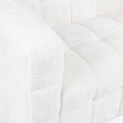 Canapé droit fixe NAIAD 2 places tissu texturé crème