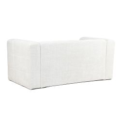 Canapé droit fixe NAIAD 2 places tissu texturé crème