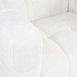 Fauteuil fixe NAIAD 1 place tissu texturé crème