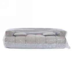 Canapé droit compressé ORVA 3 places tissu chenille vert
