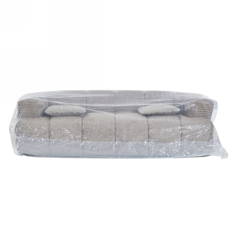 Canapé droit compressé ORVA 3 places tissu chenille vert