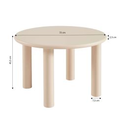 Table basse MARA effet laqué beige