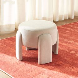 Pouf INA tissu beige