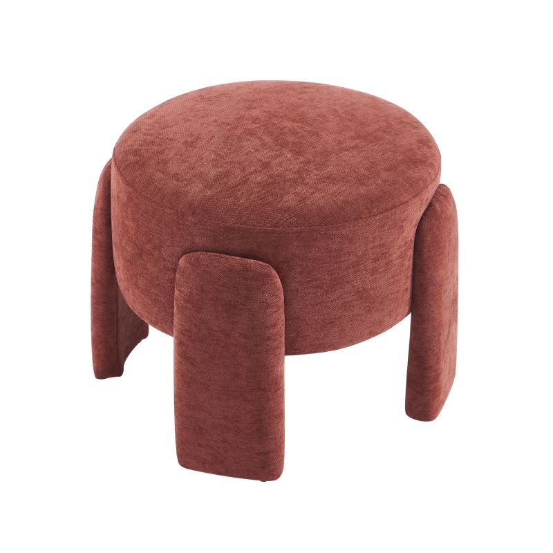 Pouf INA tissu bordeaux