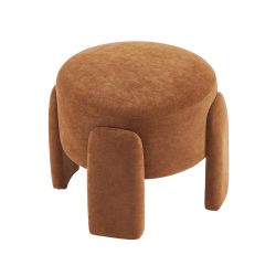 Pouf INA tissu marron