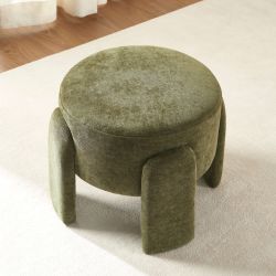 Pouf INA tissu vert