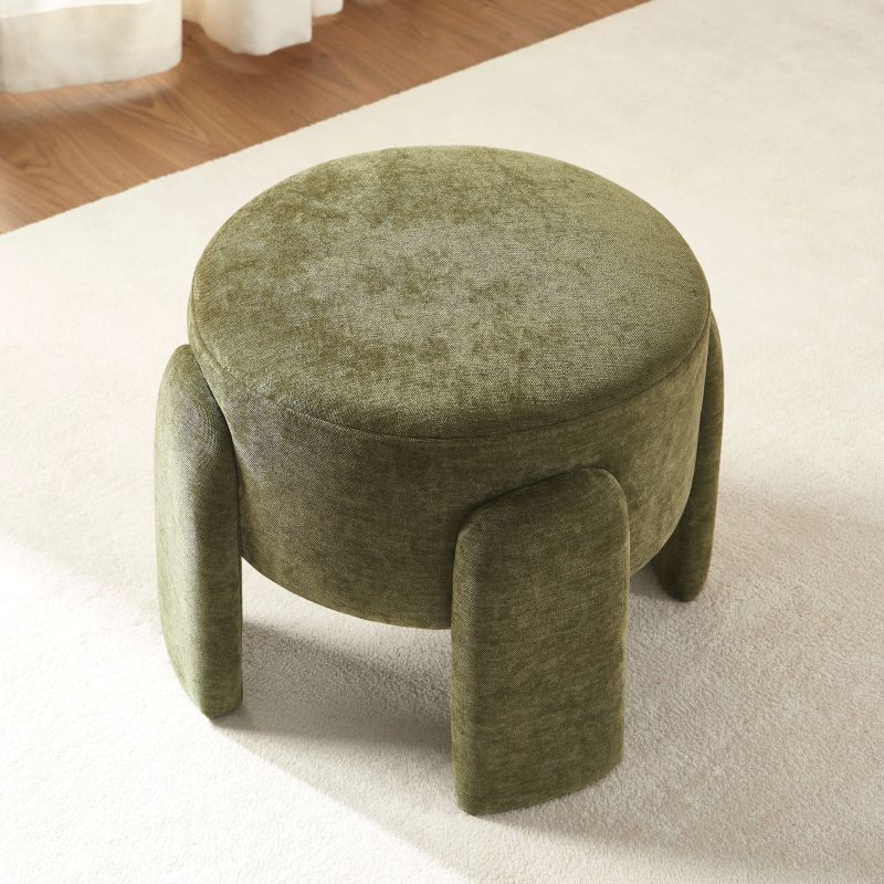 Pouf INA tissu vert