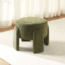 Pouf INA tissu vert