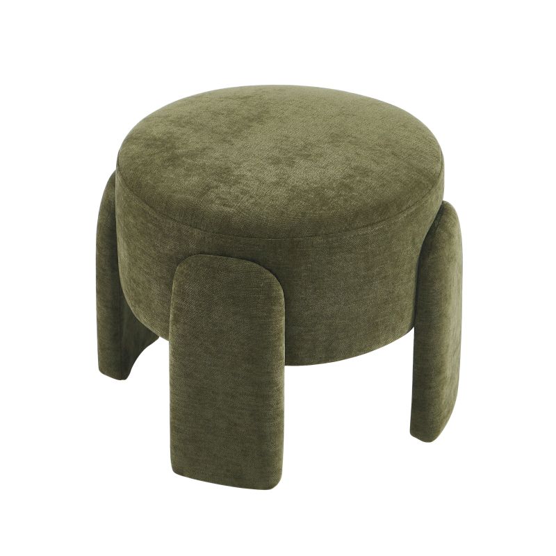Pouf INA tissu vert