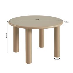 Table basse MARA effet laqué caramel
