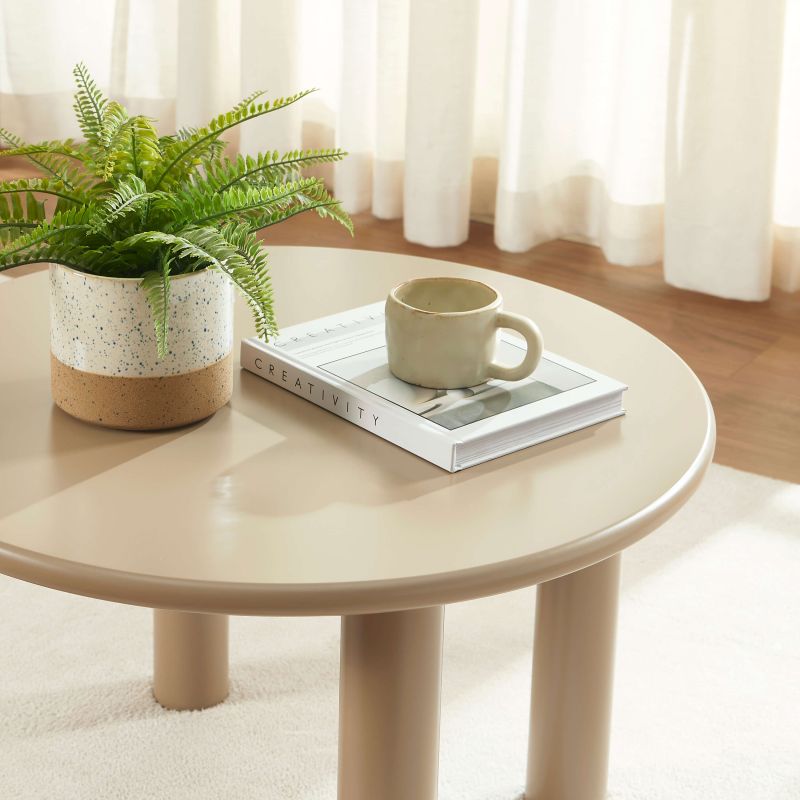 Table basse MARA effet laqué caramel