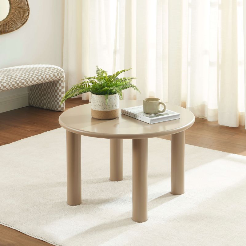 Table basse MARA effet laqué caramel