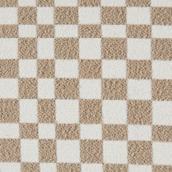Banc SARAN tissu damier beige
