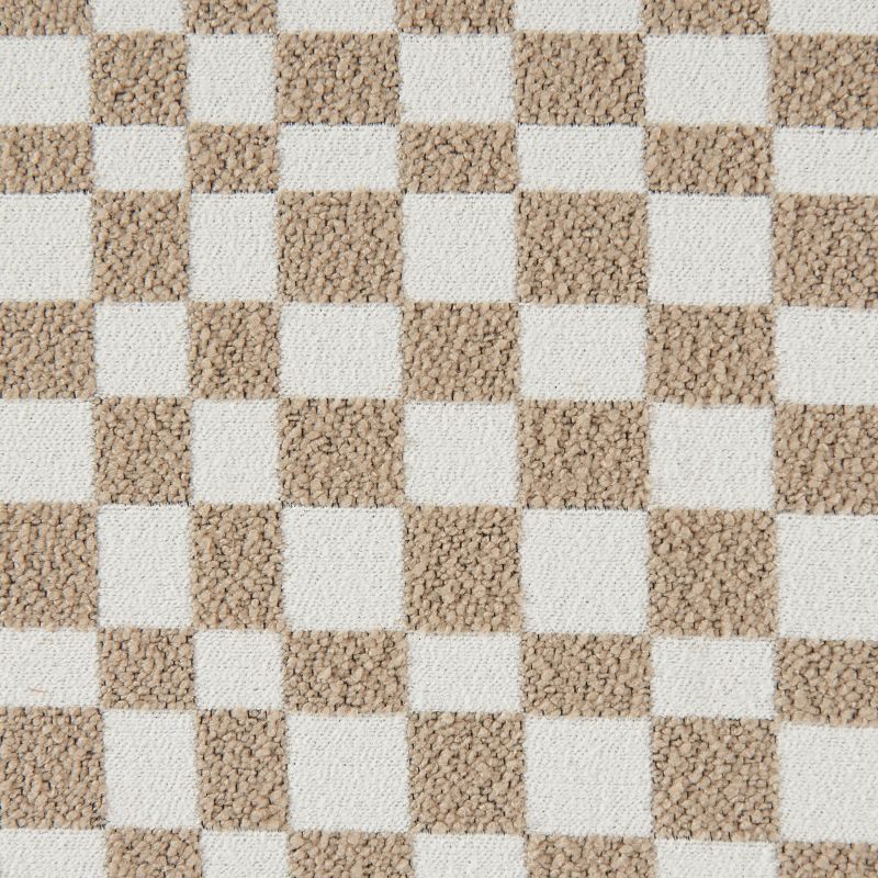 Banc SARAN tissu damier beige