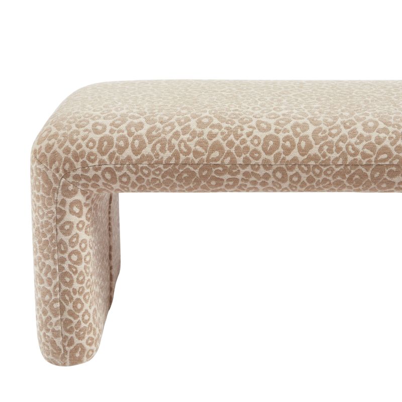 Banc SARAN tissu léopard beige