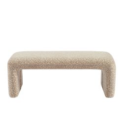 Banc SARAN tissu léopard beige