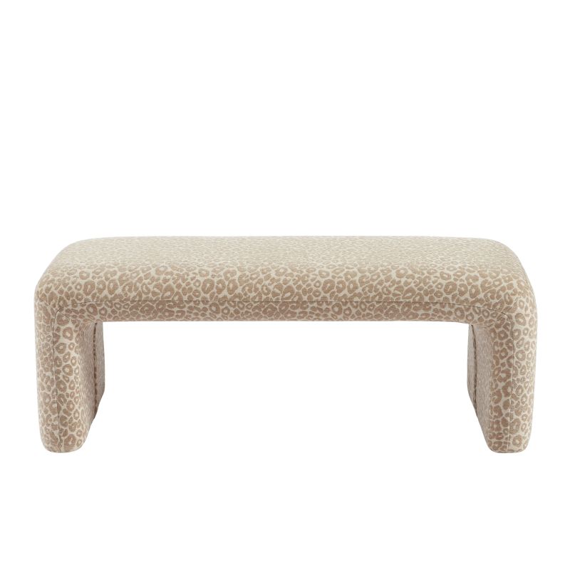 Banc SARAN tissu léopard beige