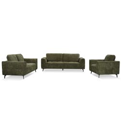 Fauteuil LOERA tissu vert 1 place