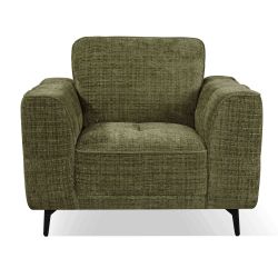 Fauteuil LOERA tissu vert 1 place