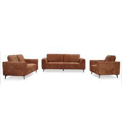 Fauteuil LOERA tissu terracotta 1 place