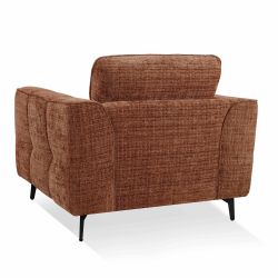 Fauteuil LOERA tissu terracotta 1 place