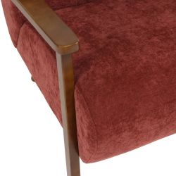 Fauteuil PROTEUS tissu rouge 1 place