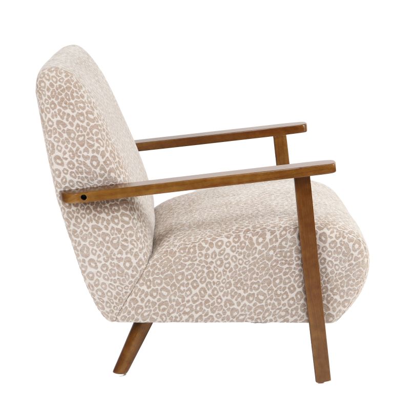 Fauteuil PROTEUS tissu léopard beige 1 place