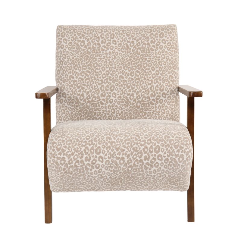 Fauteuil PROTEUS tissu léopard beige 1 place