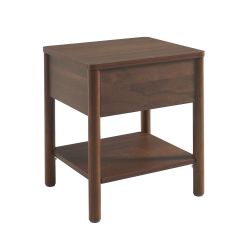 Table de chevet CLEO placage chêne effet noyer 40cm