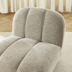 Fauteuil rotatif GEMI 1 place tissu chenille beige