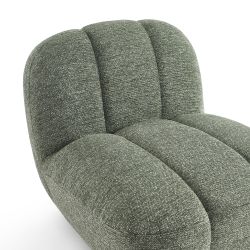Fauteuil rotatif GEMI 1 place tissu chenille vert