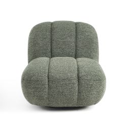 Fauteuil rotatif GEMI 1 place tissu chenille vert