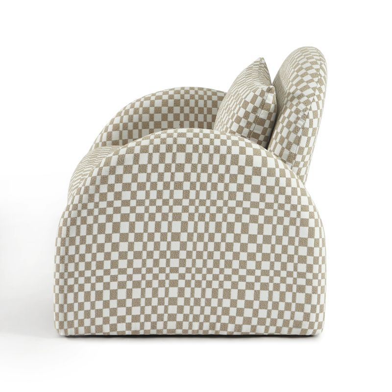 Fauteuil fixe COMA 1 place tissu chenille beige